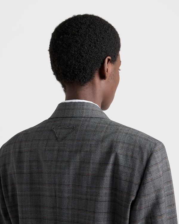 Single-breasted Prince Of Wales checked wool jacket - Hematite Single-breasted Prince Of Wales checked wool jacket - Hematite