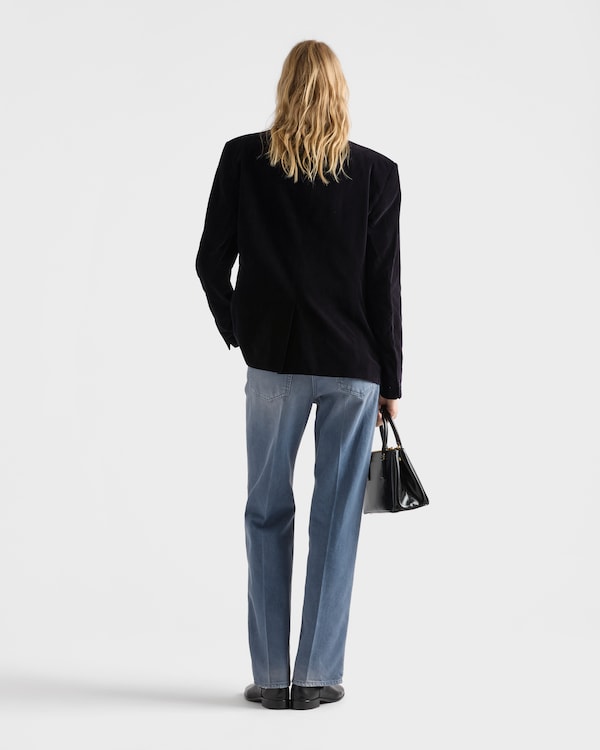 Veste droite en velours Veste droite en velours