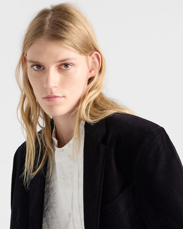 Veste droite en velours Veste droite en velours