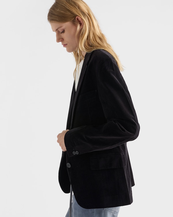 Veste droite en velours Veste droite en velours