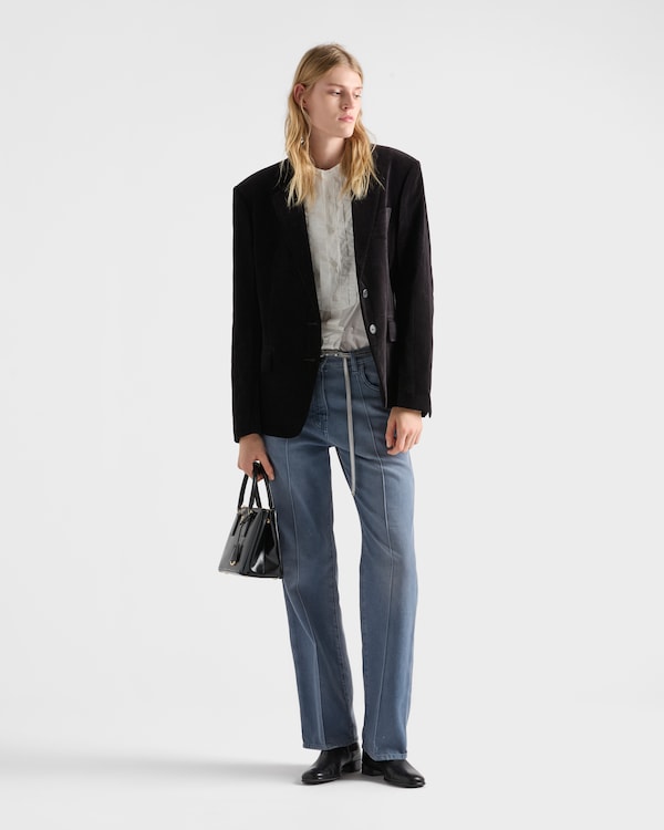 Veste droite en velours Veste droite en velours