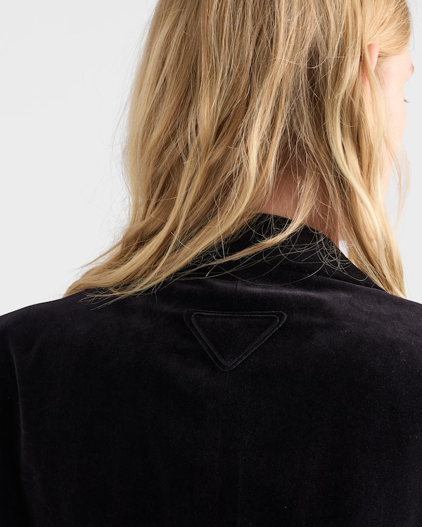 Veste droite en velours Veste droite en velours