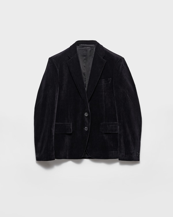 Veste droite en velours Veste droite en velours