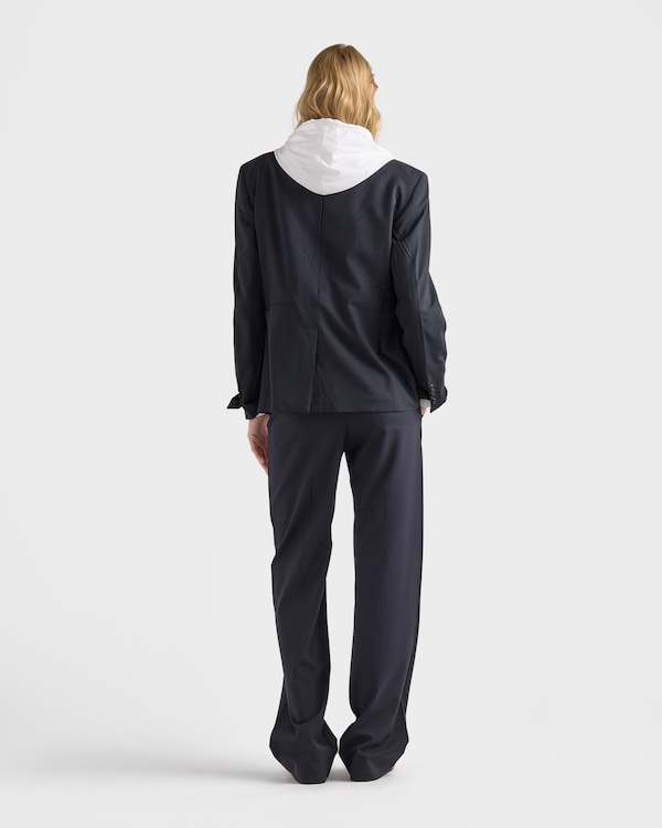 Single-breasted wool jacket - Navy Single-breasted wool jacket - Navy