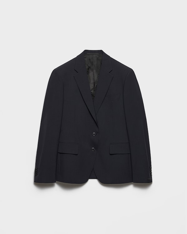 Single-breasted wool jacket - Navy Single-breasted wool jacket - Navy