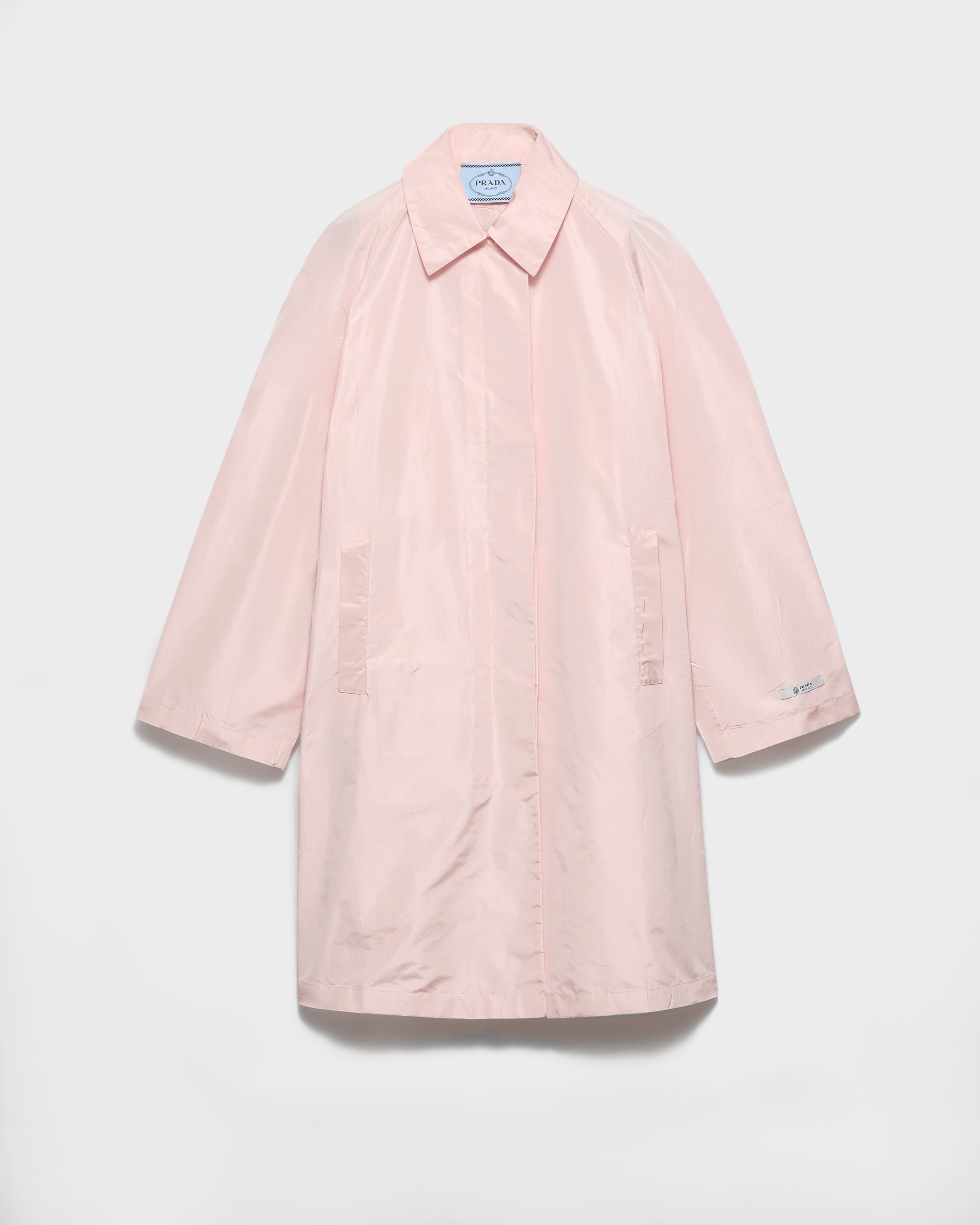 Alabaster Pink Technical Taffeta Coat | PRADA