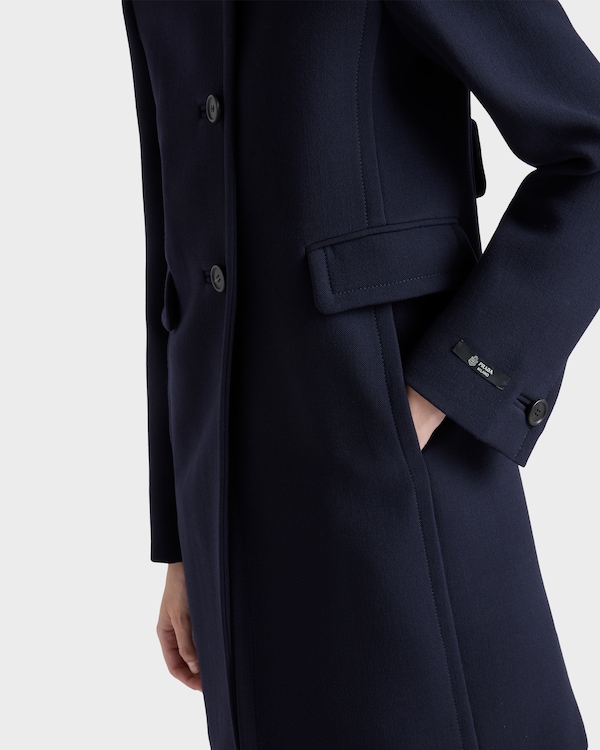 Manteau droit en tissu natté Manteau droit en tissu natté