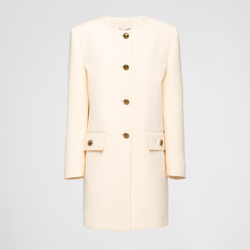 Prada Single-breasted tricotine coat 1