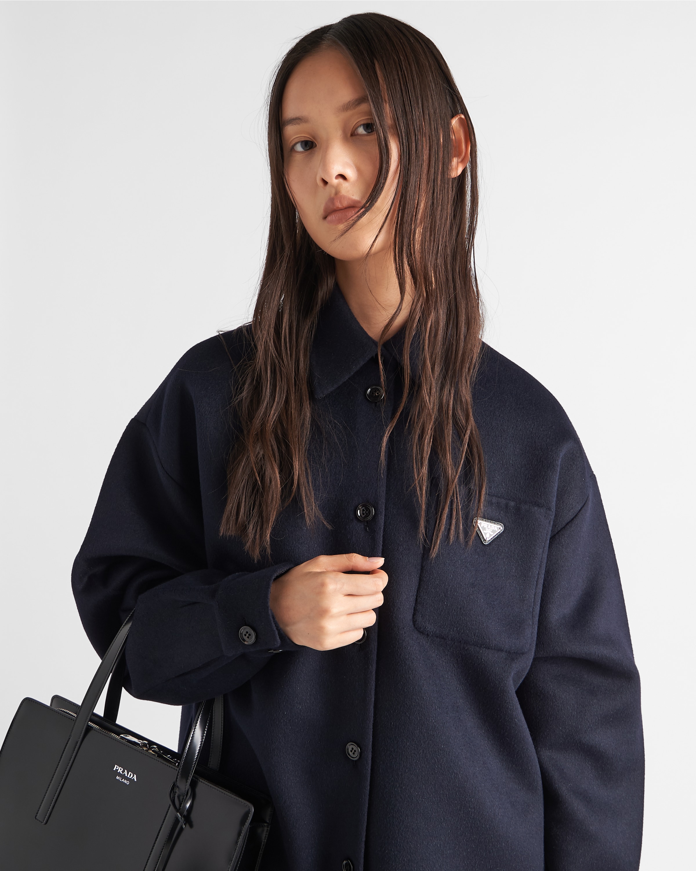 Prada Einreihige Cabanjacke aus Kaschgora 3