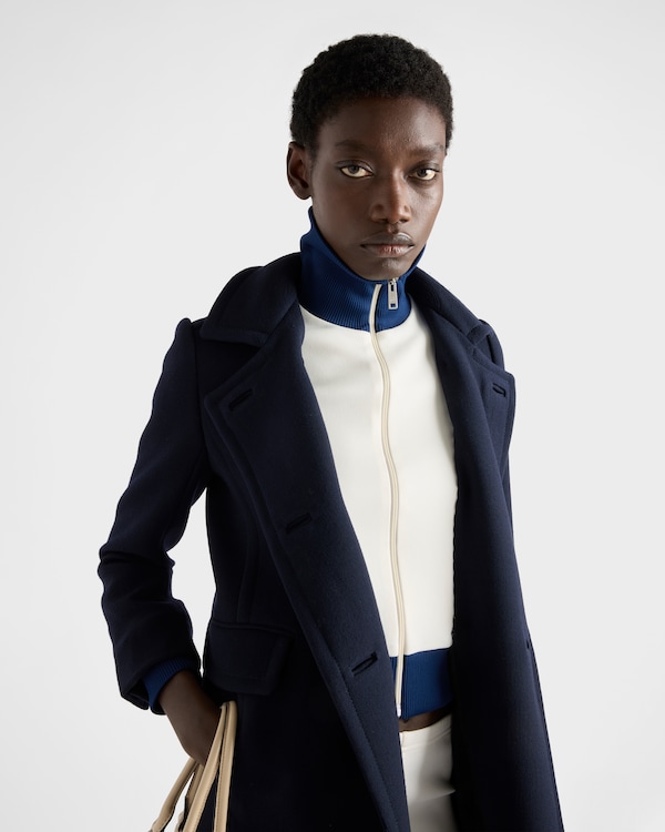 Cappotto monopetto in tela nattè Cappotto monopetto in tela nattè