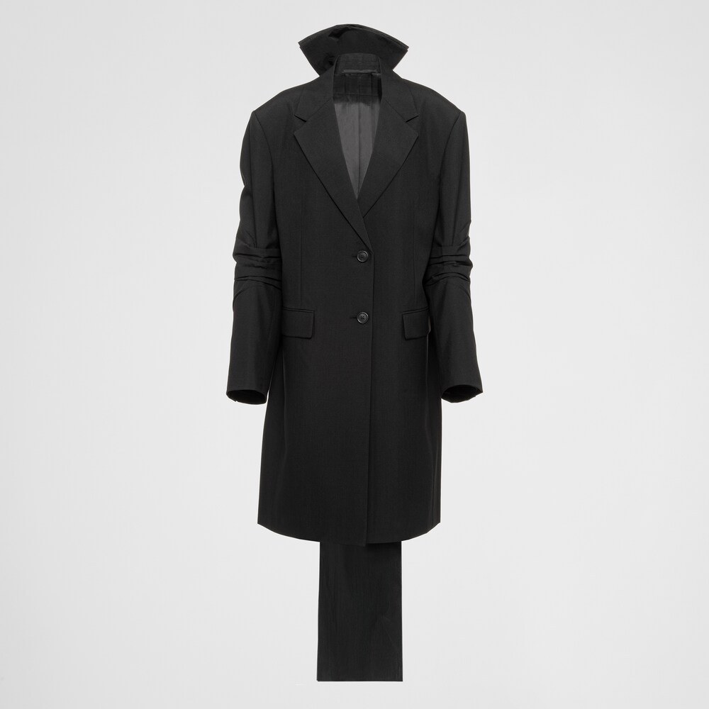 Prada Single-breasted mohair coat 1