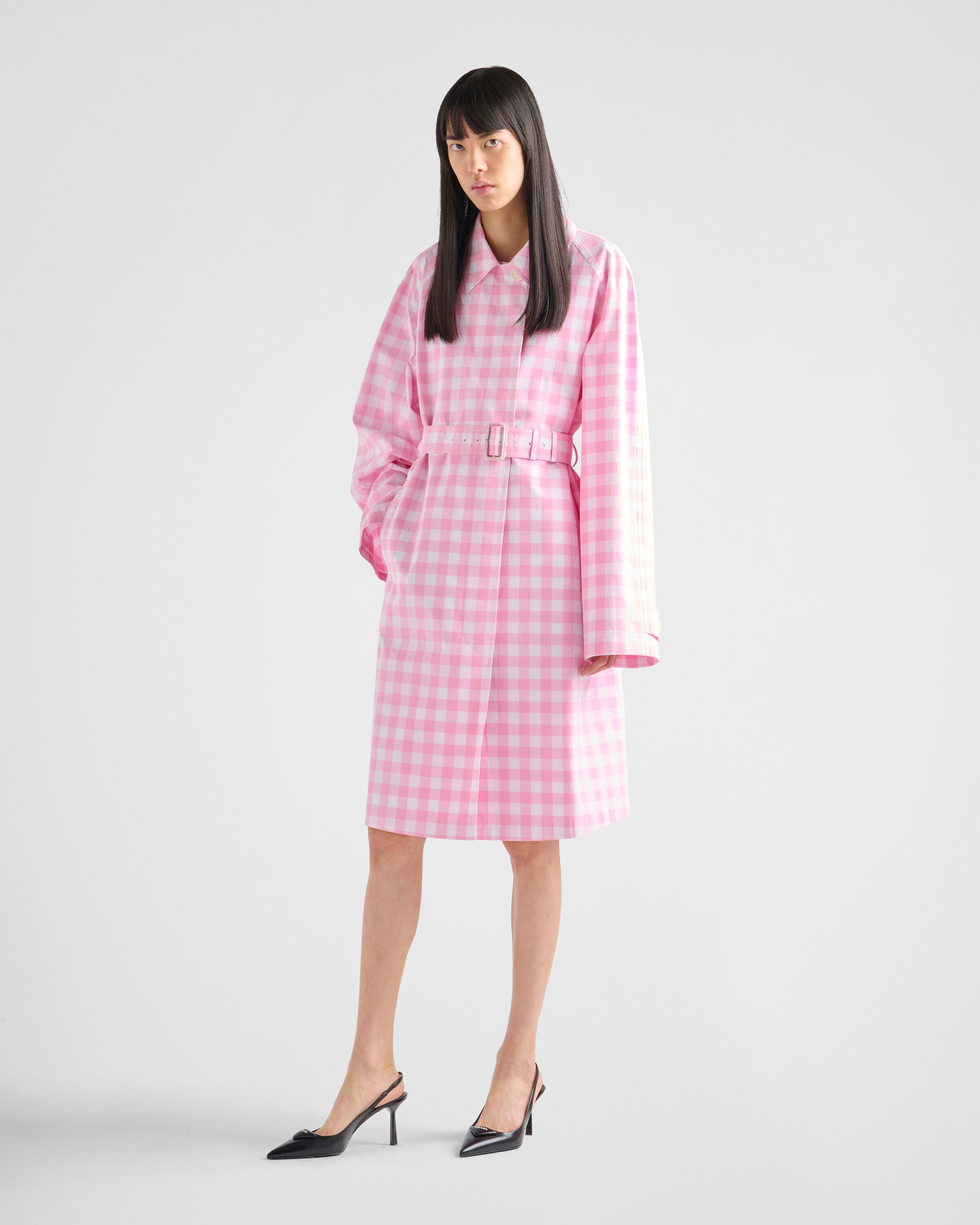 Prada gingham coat Clearance