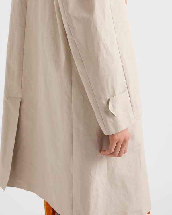 Single-breasted double poplin coat - Limestone Single-breasted double poplin coat - Limestone