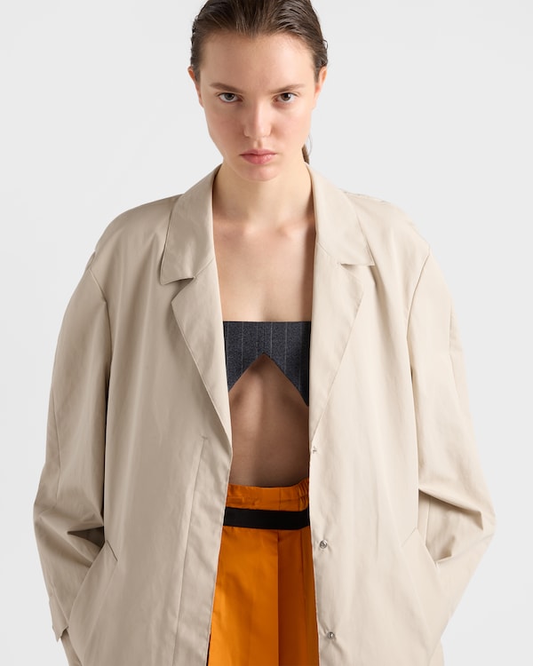 Single-breasted double poplin coat - Limestone Single-breasted double poplin coat - Limestone