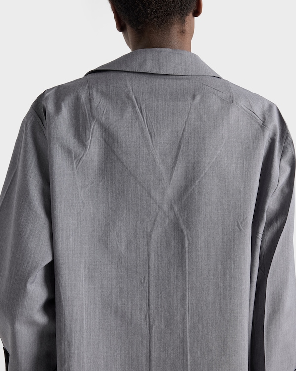 Single-breasted light mohair coat - Grey Single-breasted light mohair coat - Grey