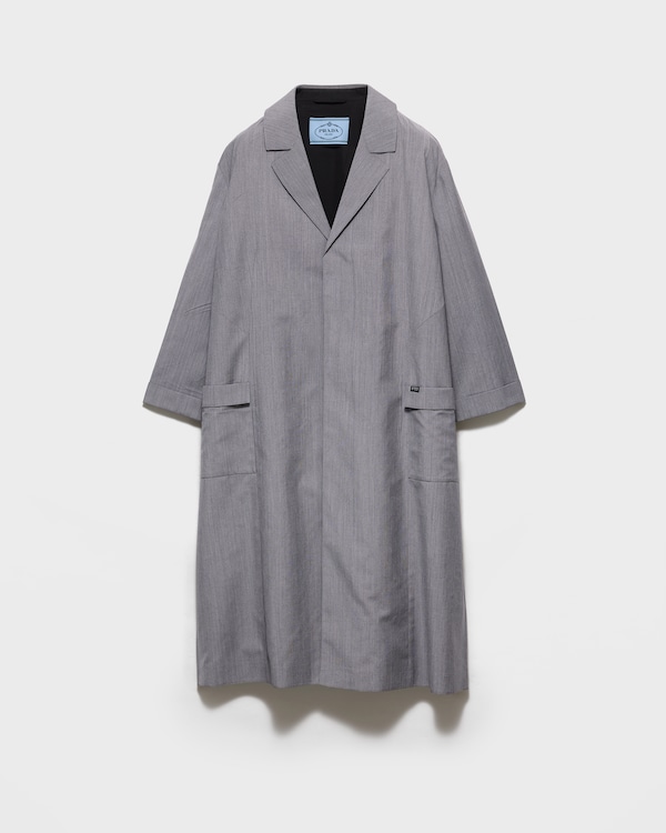 Single-breasted light mohair coat - Grey Single-breasted light mohair coat - Grey