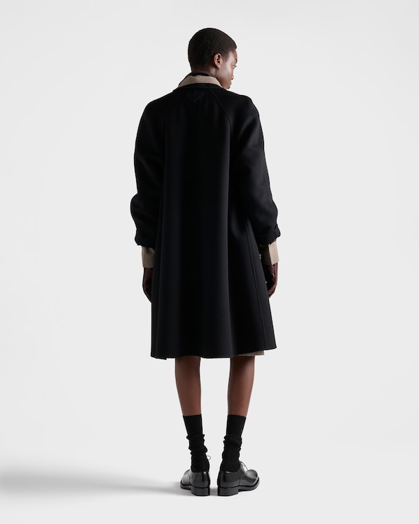 Single-breasted double cashmere and wool coat - Black Single-breasted double cashmere and wool coat - Black