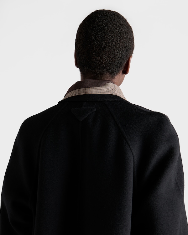 Single-breasted double cashmere and wool coat - Black Single-breasted double cashmere and wool coat - Black