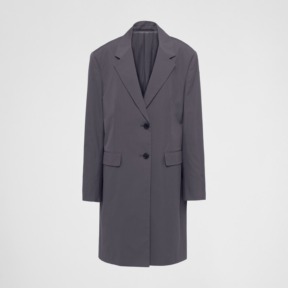 Prada Single-breasted Panama cotton coat 1
