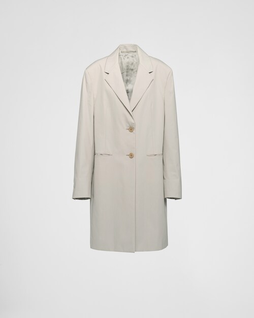 Prada Single-breasted Panama cotton coat 1