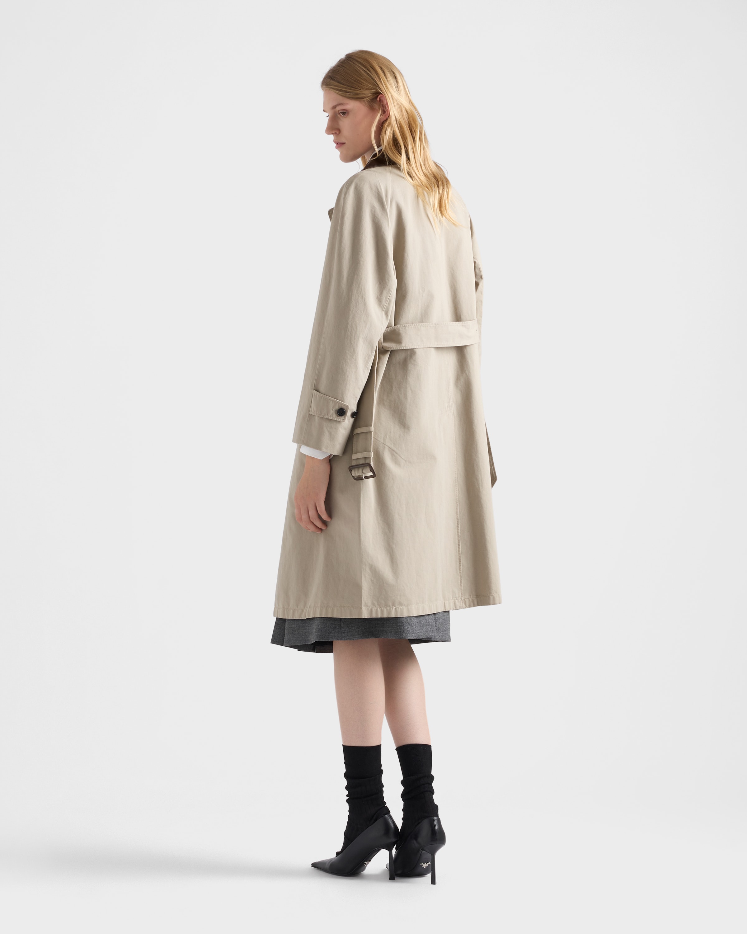 PRADAサマーコート ライムストーン シングルブレスト オールドポプリン コート | PRADA - 日本
