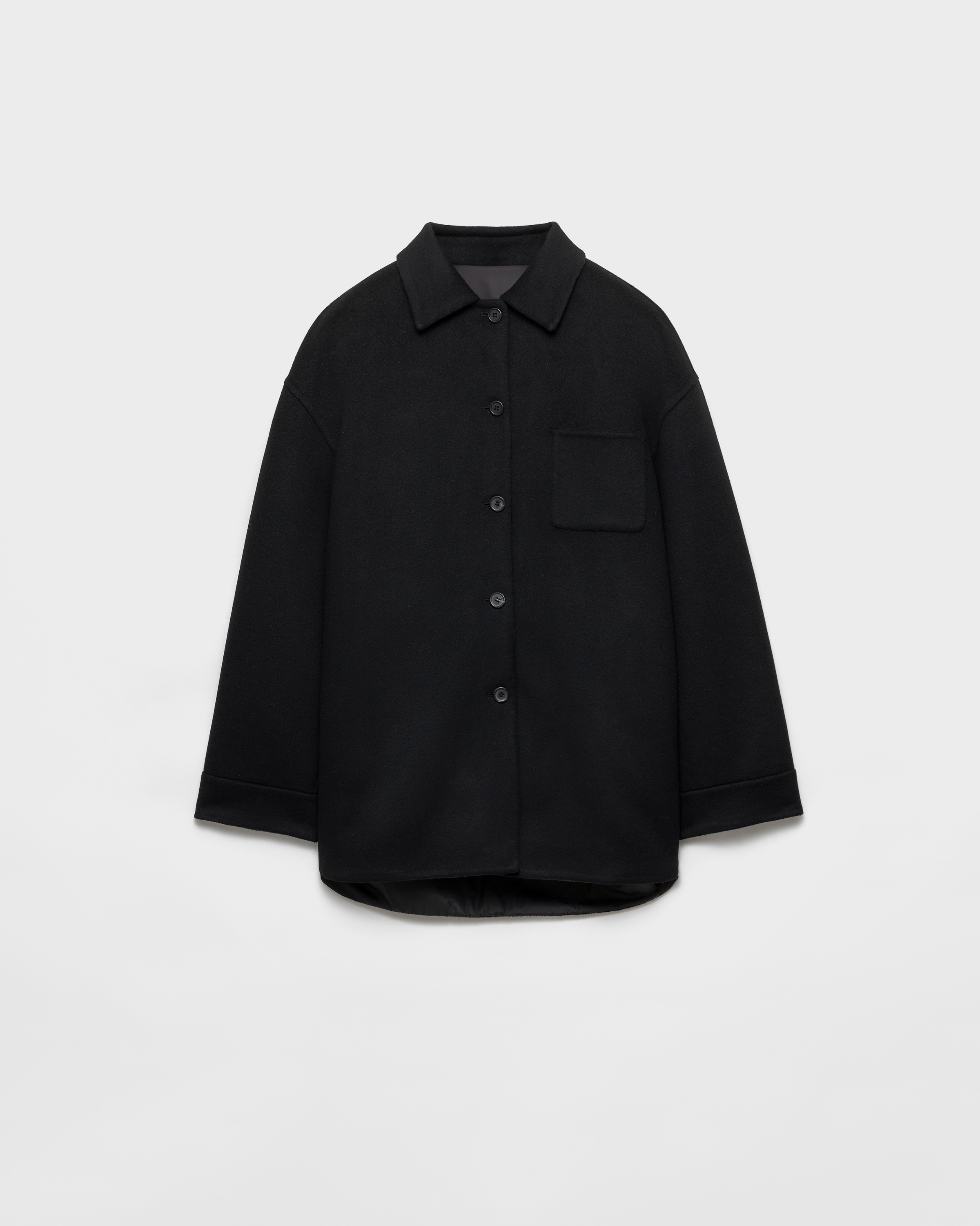 Ebony Reversible Double Cashwool And Re-nylon Caban Jacket | PRADA