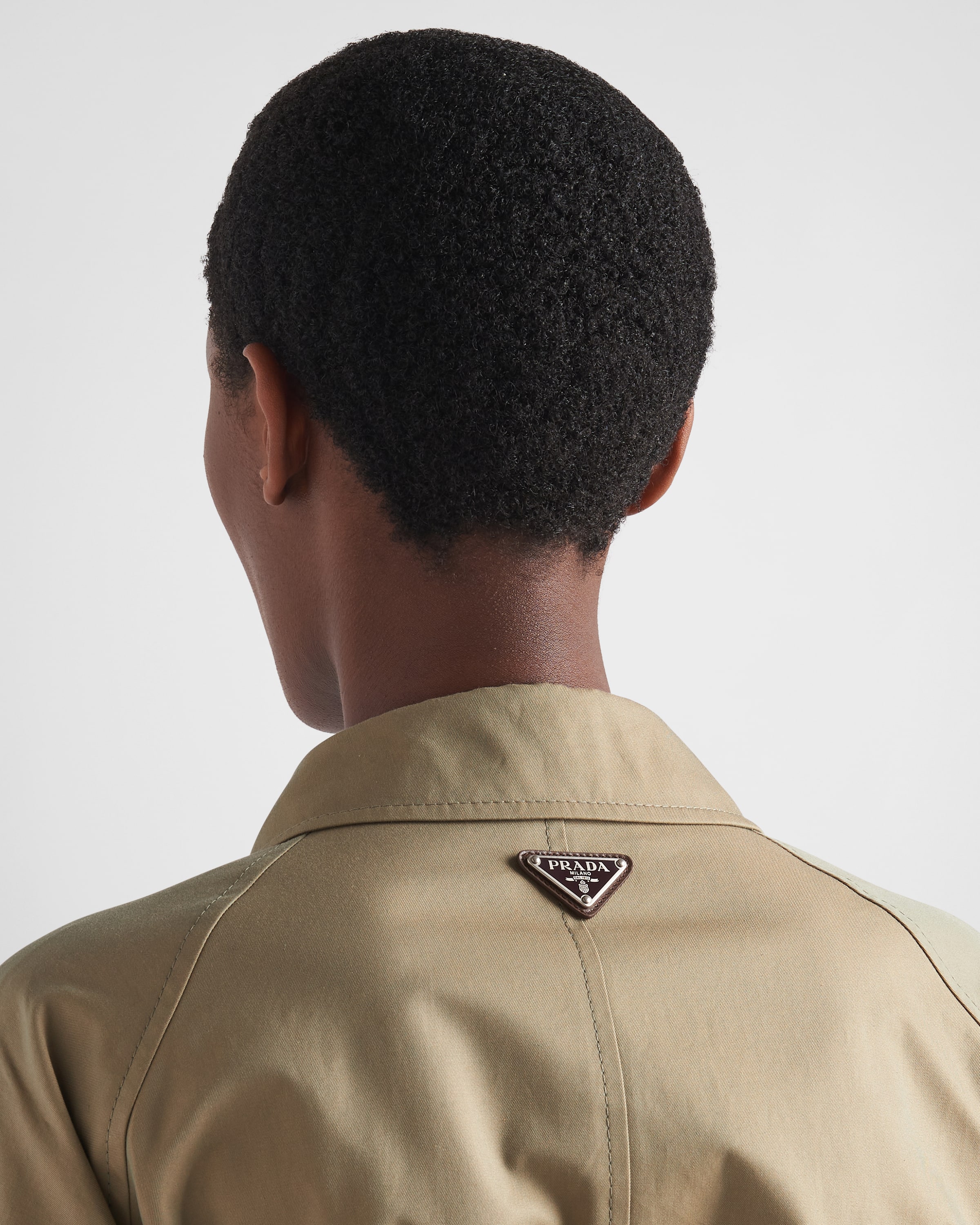Prada Single-breasted Cotton Twill Trench Coat In Olive Green