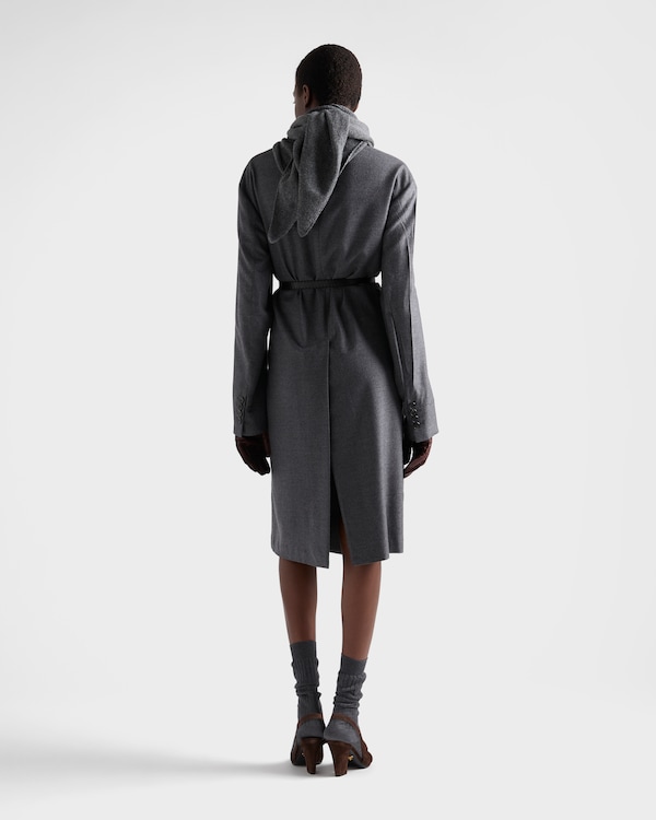 Single-breasted cashmere and wool coat - Slate Gray Single-breasted cashmere and wool coat - Slate Gray