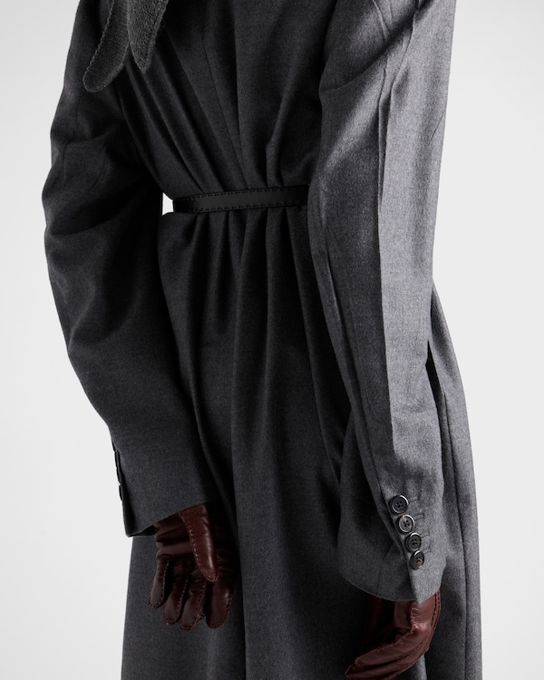 Single-breasted cashmere and wool coat - Slate Gray Single-breasted cashmere and wool coat - Slate Gray