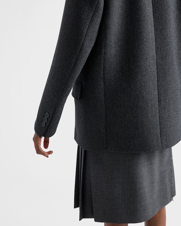 Veste droite caban à chevrons Veste droite caban à chevrons