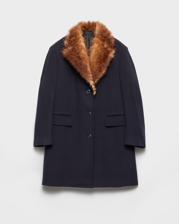 PRADA 2022aw ダブルブレストウールコート 44R 未使用品 希少 PRADA - prada チェスターコート 22aw 2022 ブラック アウター
