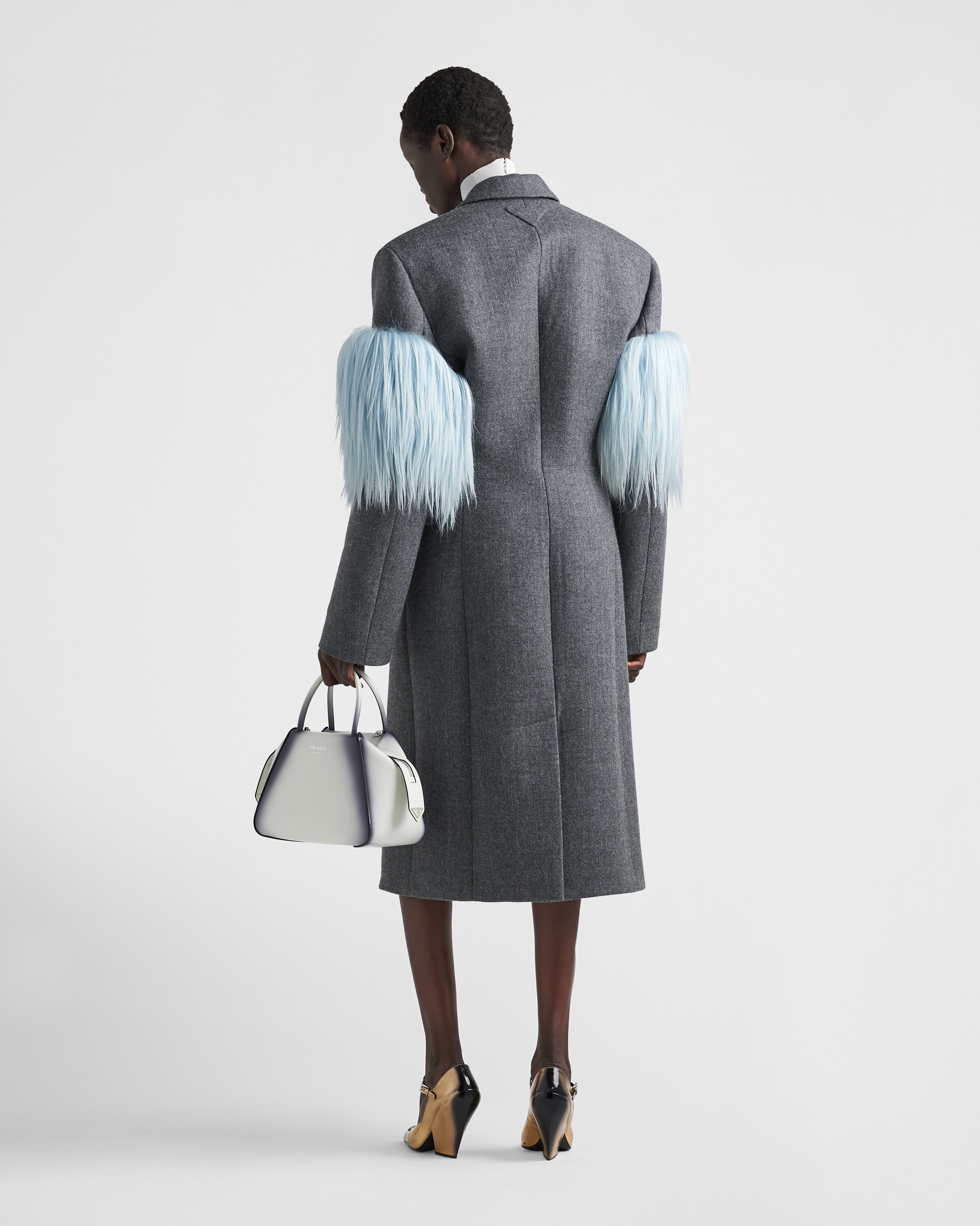 Prada Single\u002Dbreasted cloth and kidassia coat 5