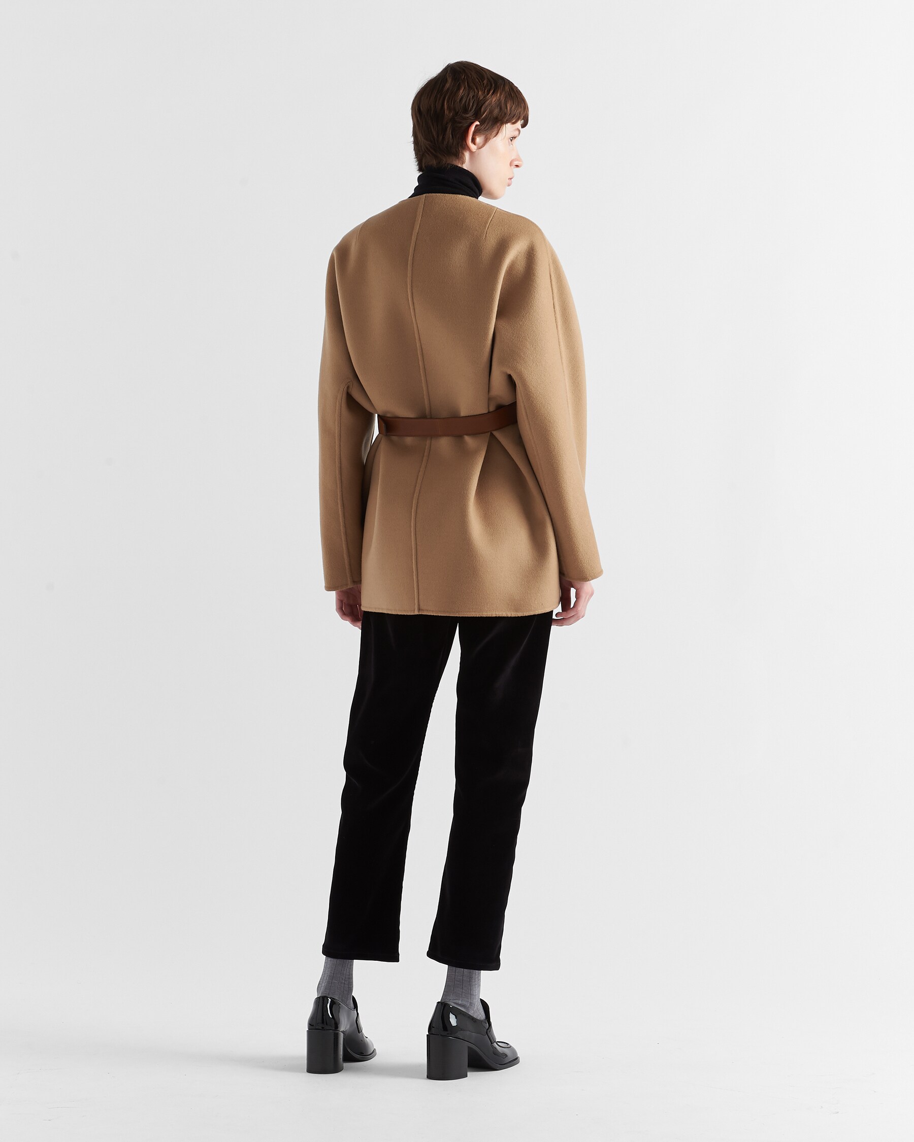 Prada 2025 Quilted Jacket Camel Polyester