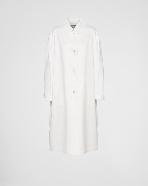 Abrigo de cachemir simple Blanco | Prada