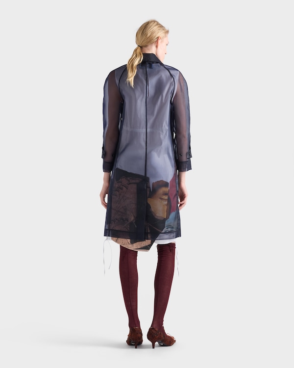 Single-breasted crinoline coat - Navy Single-breasted crinoline coat - Navy