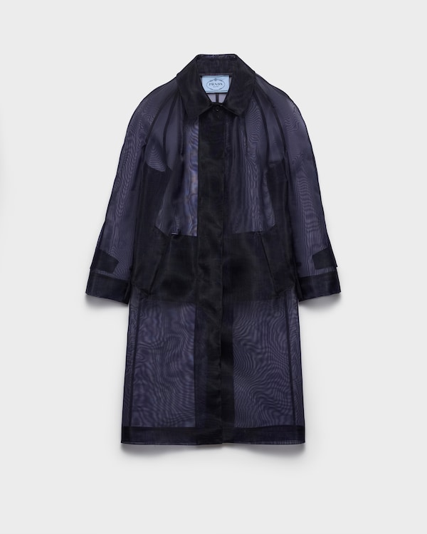 Single-breasted crinoline coat - Navy Single-breasted crinoline coat - Navy