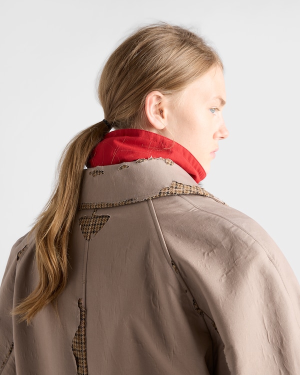 Bonded poplin coat with devoré effect - Clay/Camel Bonded poplin coat with devoré effect - Clay/Camel