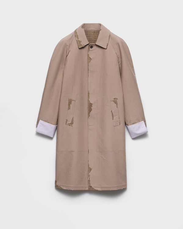 Bonded poplin coat with devoré effect - Clay/Camel Bonded poplin coat with devoré effect - Clay/Camel