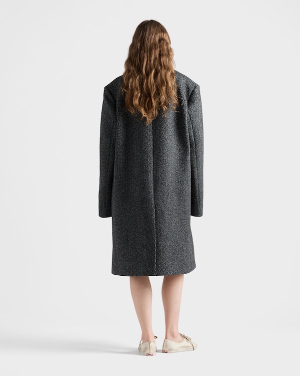 Single-breasted chevron wool jacket Single-breasted chevron wool jacket