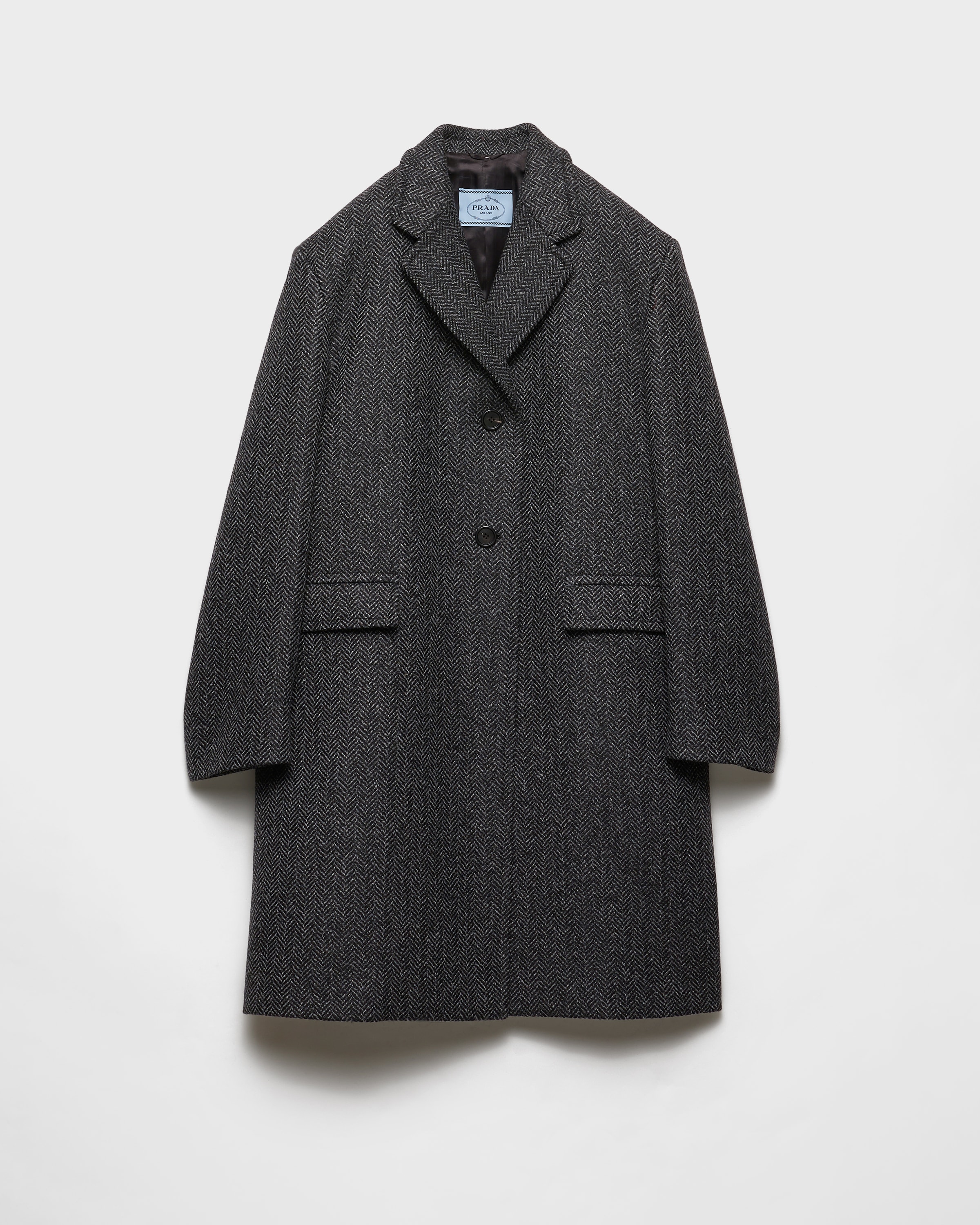 PRADA ウールコート チャコールグレー　ほぼ黒 org.jpg