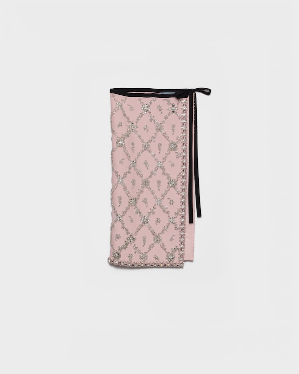 Embroidered cady apron - Alabaster Pink Embroidered cady apron - Alabaster Pink
