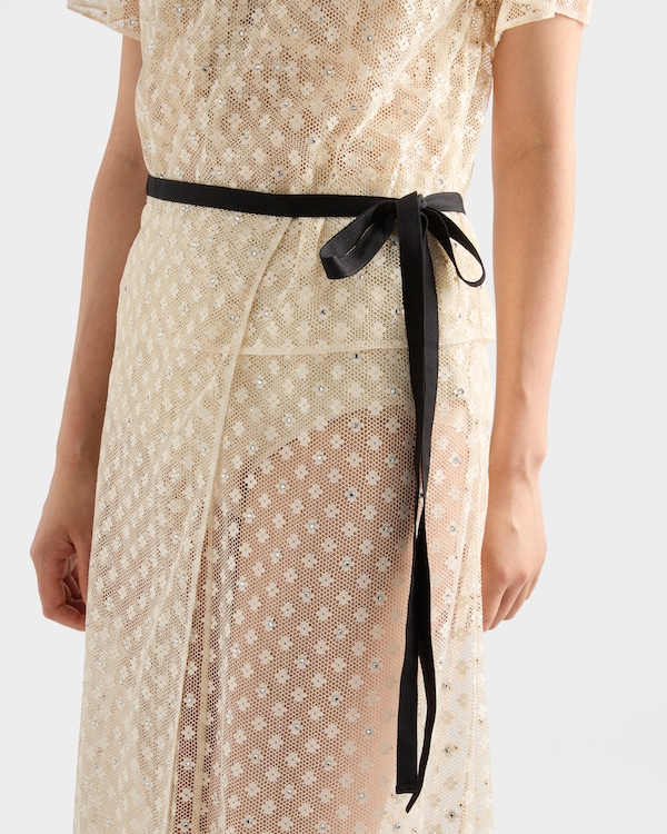 Embroidered lace apron - Natural Embroidered lace apron - Natural