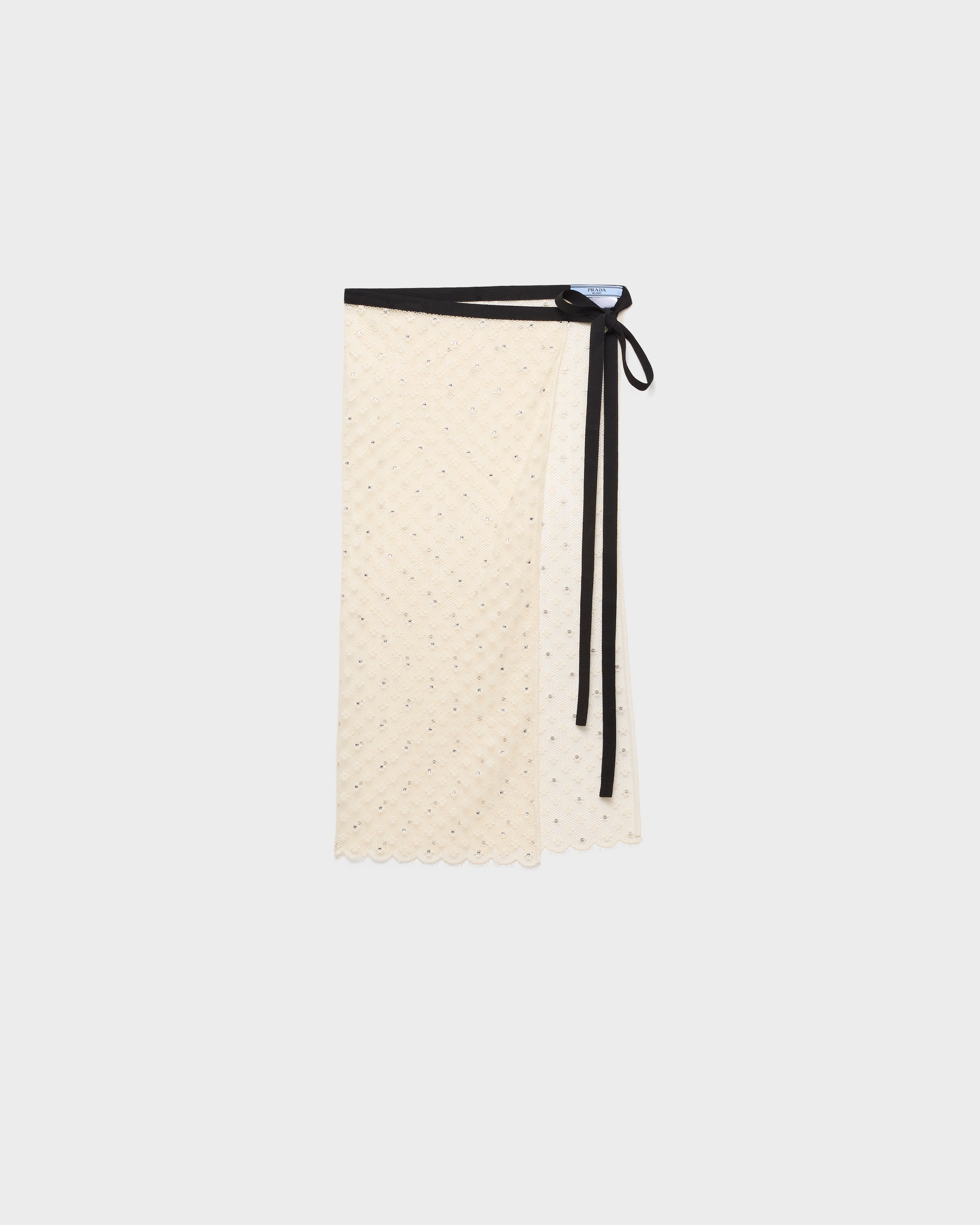 Natural Embroidered Lace Apron | PRADA - United States