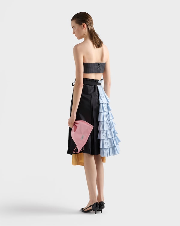 Pinstripe wool bandeau top - Slate Gray Pinstripe wool bandeau top - Slate Gray