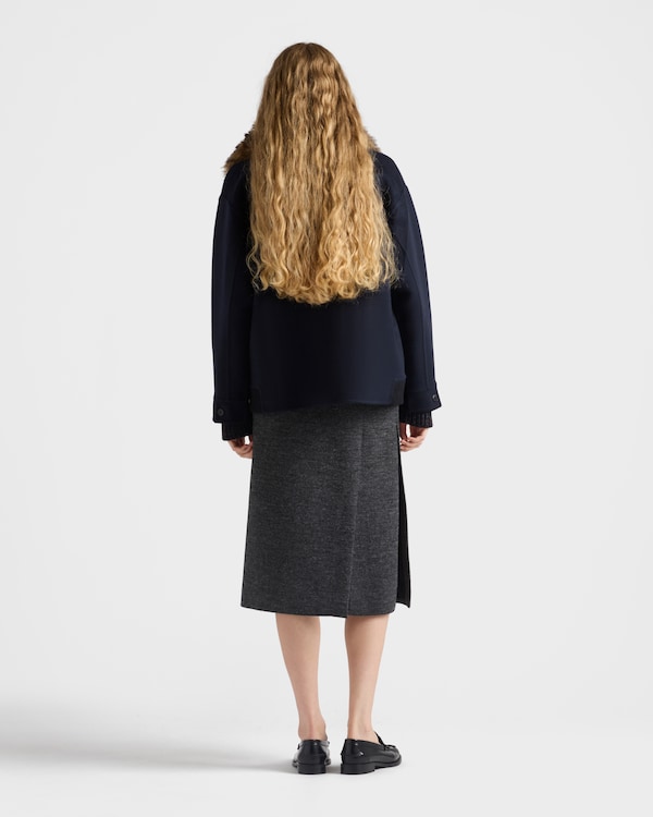 Veste en laine et cachemire double - Bleu Veste en laine et cachemire double - Bleu