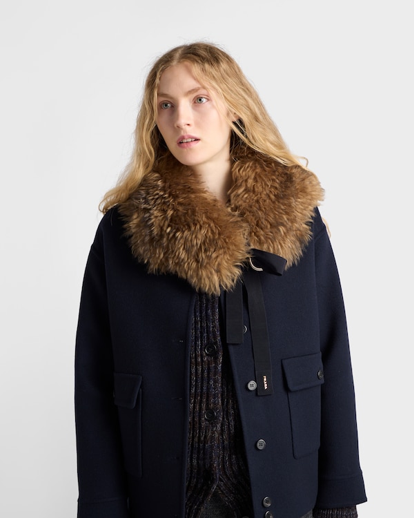 Veste en laine et cachemire double - Bleu Veste en laine et cachemire double - Bleu