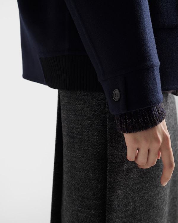 Veste en laine et cachemire double - Bleu Veste en laine et cachemire double - Bleu