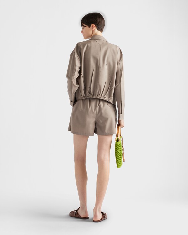 Mouliné wool blouson jacket Mouliné wool blouson jacket