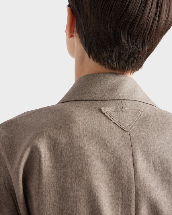 Mouliné wool blouson jacket Mouliné wool blouson jacket