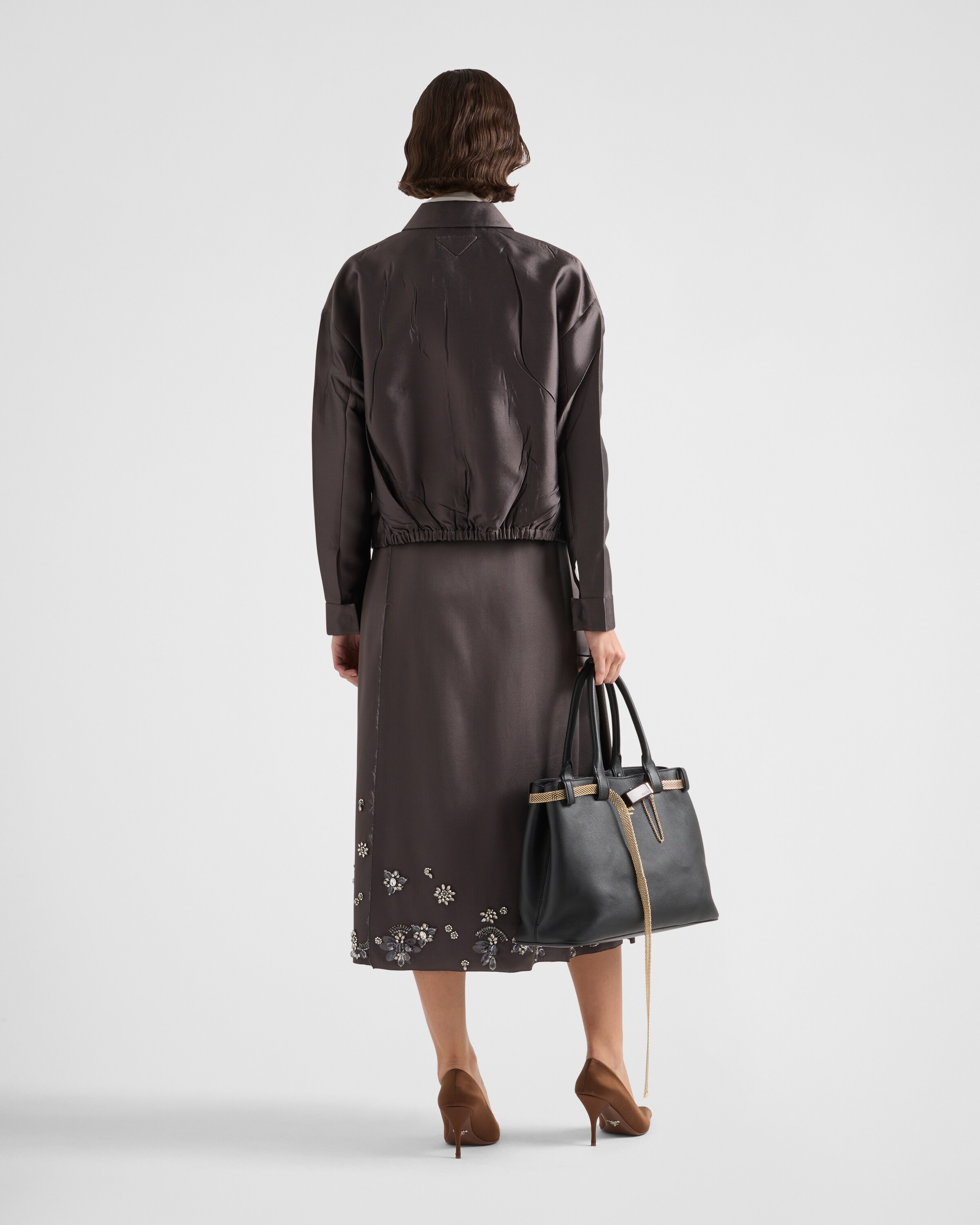 Grey Silk And Wool Jacket | PRADA